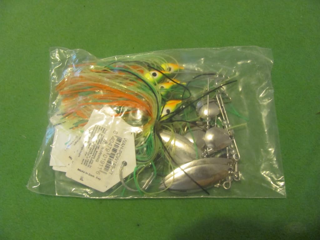 1) BAG OF 6 WAHOO SPINNERBAIT 1/4OZ FIRETIGER COLOR. ( WAH-PCW146-FT ). - Image 2