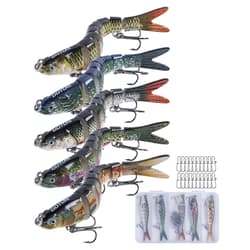 Bass Fishing Lures, Lifelike Jointed Swimbait for Bass Trout Walleye Crappie ... - Thumbnail 1