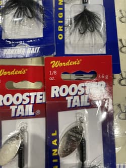 6X Yakima 208 1/8 oz Original Rooster Tail Black Fishing Spinnerbait Lure - Thumbnail 3