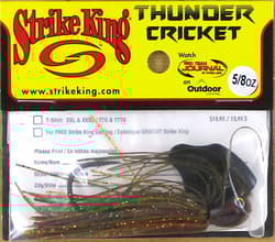 (12) Strike King 5/8 Oz Thunder Cricket Bladed Vibrating Jigs Falcon Lake Craw - Thumbnail 3