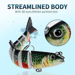 6PCS 21.5g Multi Jointed Bait 8-Segment Fishing Lures Swimbait Bionic Wobbler - Thumbnail 13