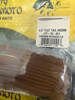 NO.6660 Gary Yamamoto 4.5 inch Flat Tail Worm Near Mint 4-piece Set - Thumbnail 5