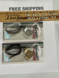 Lot Of 2 Teckel Maxqueaker Pup Buzzbait 3/8oz.  2 COLORS NIPS FREE SHIPPING - Thumbnail 1