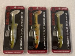 (LOT OF 3) BASS MAFIA 5” DAINGEROUS LOADED SWIMBAIT SHALLOW MULTIPLE COLORS NIP - Thumbnail 1