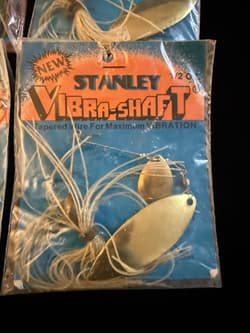 4 Vtg Mixed Lot 1/2 1/4 Oz Stanley Vibra Shaft Spinnerbaits Buzzbait VS12 VB14 - Thumbnail 5