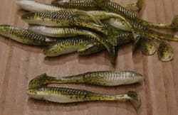 3.5" Swim Minnow Water Red Ghost Paddle Tail Swimbait Trailer for A Rig 50 pk - Thumbnail 1