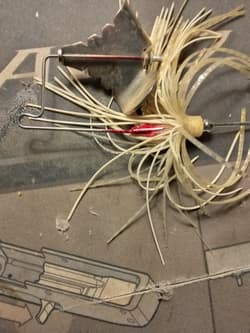 Terminator Titanium Single Blade Original Buzzbait 1/4 Oz White Used - Thumbnail 1