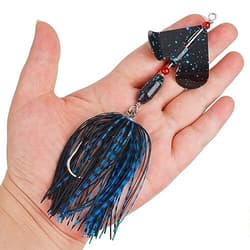 Spinnerbait Fishing Lures Kit, 6pcs Bass Fishing Buzzbait Lures Hard B-6pcs - Thumbnail 5