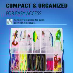 Complete Fishing Tackle Kit with 448 Pieces Hooks Weights Pliers and Accessories - Thumbnail 6