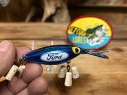 Vintage Storm Pre Rapala Rattle Tot Ford Motors Advertisement Bass Fishing Lure - Thumbnail 5