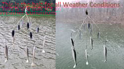 Fishing Vault Fully Rigged 5 Arms 8 Bladed Umbrella Rig Bass Lure W/Swim Baits - Thumbnail 5