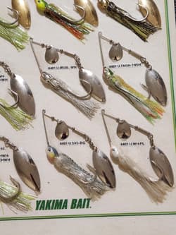 Yakima Baits Hildebrandt Elite Pro-Series Spinnerbait Display Sample Board  - Thumbnail 6