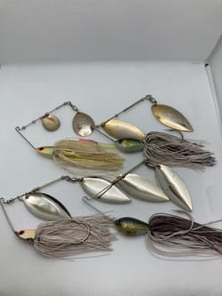 Evergreen SR Mini Flash Delta Force Spinnerbait 4 pcs Used, Repaired Skirts - Thumbnail 1