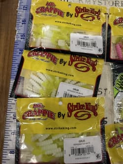 9X Mix Lot Strike King Panfish Mr Crappie Curly Tail Grub Fishing Lures - Thumbnail 3