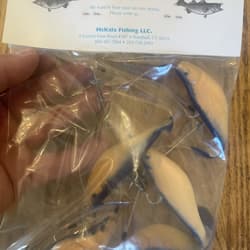 7” Umbrella Rig 4 Arm With 4” Shad (5)  Pearl Blue New In Package McKala Fishin - Thumbnail 8