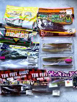 Huge Set of Gary Raid G-Crack Worms with Keeper Japan Fishing Accessories - Thumbnail 1