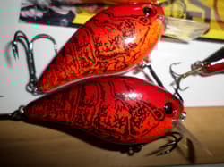 3 Crankbait Strike King KVD 1.5  One pro model & 2 Square bill lures RED - Thumbnail 6