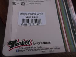 Teckel Maxqueaker Squeaky Buzzbait 1/2oz. 007 Solid Black Squeaky Dolphin - Thumbnail 3