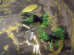 L@@K 1/4oz. SCUM FROG (WARM FUZZY) SPINNERBAIT & BUZZBAIT - Thumbnail 1