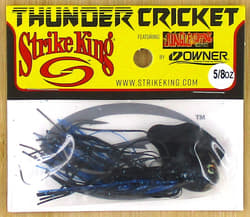 (12) Strike King 5/8 Oz Thunder Cricket Bladed Vibrating Jigs Black Blue New - Thumbnail 3