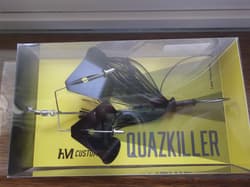 HM Custom Lures Teckel Quazkiller Twin Buzzbait 1/2oz. 01 All Black Updraft - Thumbnail 5