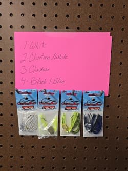 Z-Man ChatterBait Micro 1/8 oz. Small Bladed Swim Jig Crappie Lure 4 Pack - Thumbnail 1