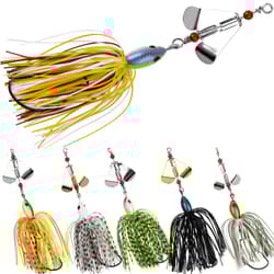 Spinnerbait Fishing Lures Kit, 6pcs Bass Buzzbait Hard [MIXED]  - Thumbnail 1
