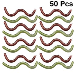 50 PCS Fishing Accessories Artificial Bait Worms Simulation Lures - Thumbnail 10