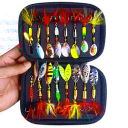16 Pieces Rotation Spinnerbait Metal Spoon Spinner Fishing Lure Bait D - Thumbnail 10