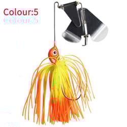 5 PCS/Lot Spinnerbait Jig Head Rubber Skirt Fishing Lure Pike Bass Spinner Bait - Thumbnail 11