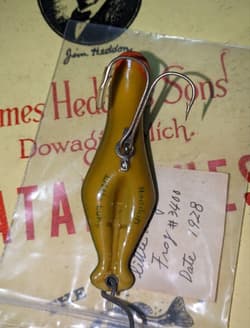 Heddon Little Luny Frog 3400 1928's Old Lure Ship From Japan - Thumbnail 5