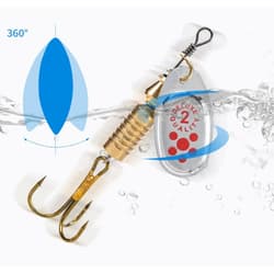 10Pcs Spinner Baits Set Fishing Lures Metal Baits Crankbait Fishing Accessories - Thumbnail 4