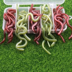 50 PCS Fishing Accessories Artificial Bait Worms Simulation Lures - Thumbnail 1