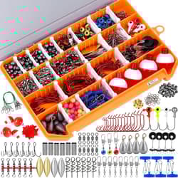 PLUSINNO Fishing Accessories Kit 263pcs Fishing Tackle Kit with Tackle Box In... - Thumbnail 1