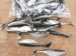 3" Shad Paddle Tail Swimbait great for Umbrella Rig 50 count bag Reel Shad - Thumbnail 2