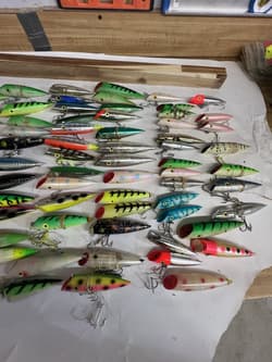 Lot of 71 USED Salmon Trolling J Plugs. Multiple sizes And Makes. - Thumbnail 3