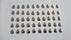 Lure blades, medium, set of 50, silver, 18mm x 13mm, Colorado blade, for metal - Thumbnail 1