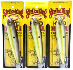 Lot of (3) Strike King KVD Mega Dawg 6 inch Topwater Walker · Summer Sexy Shad - Thumbnail 1