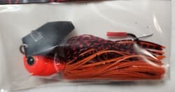 RARE 1.2 oz Modo Z-man Evergeen Jack Hammer Fire Craw Chatterbait bladed jig - Thumbnail 2