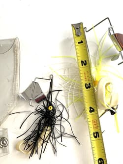 BUZZBAIT LURES Lot-4 Mixed Colors Bass Fishing w Hand-Made Cases Black Yellow - Thumbnail 6