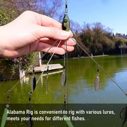 3 Pack Alabama Rig 5 Arms 4 Blades Umbrella Rig Fishing 21.5Cm Fish Bait - Thumbnail 4