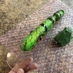 8” Mortimer Baits #121 Jointed Crankbait Trolling Musky Lure Or Pike - Thumbnail 4