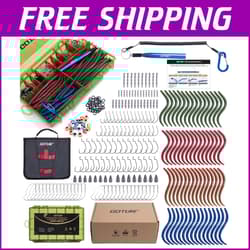 279-Piece Wacky Worm Fishing Lure Kit with Soft Plastics & Tackle Essentials - Thumbnail 1
