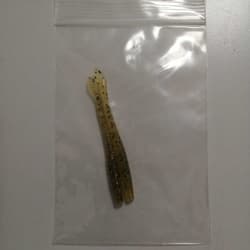 89 Gary Yamamoto 3.5 Inch Cut Tail Light Watermelon Black Flake Gold Bass Fish - Thumbnail 2