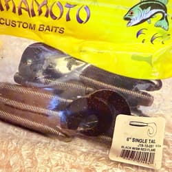 Gary YAMAMOTO 6 inch 8 inch Single Tail Grub 28pcs Worm Set, Opened but Un, - Thumbnail 6
