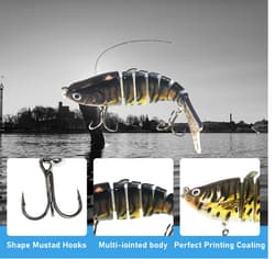 Fishing Lures Multi Jointed Fish Fishing Kits Slow Sinking Lifelike Swimbait 5PC - Thumbnail 2