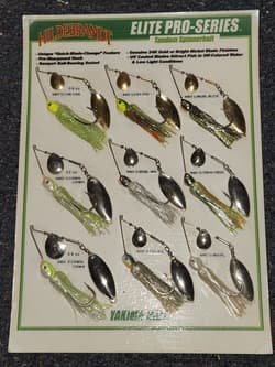 Yakima Baits Hildebrandt Elite Pro-Series Spinnerbait Display Sample Board  - Thumbnail 2
