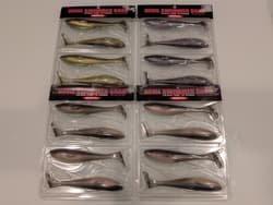 Signal Devil Swimmer Shad 5" 4 pack Swimbait Worm Lure Alabama Rig Unused - Thumbnail 1