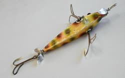 Heddon 1500 DUMMY DOUBLE 1910's Rare Minnow Wood Old Lure Free shipping - Thumbnail 4