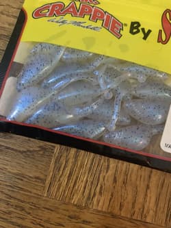 Mr. Crappie MRC8P-41 Strike King 2” Shadpole Glimmer Blue-1pk of 15pcs-Brand New - Thumbnail 2